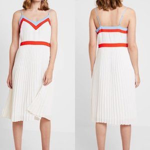 Banana republic color block pleated midi dress